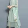 Floral Print Two Pieces Irregular Tank Dress - Image 5