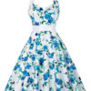 Floral Vintage Flowers Printed Retro Dress - Image 4