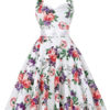 Floral Vintage Flowers Printed Retro Dress - Image 3