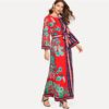 Spring Flounce Sleeve Bohemian Elegant Maxi Dresses - Image 2