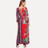 Spring Flounce Sleeve Bohemian Elegant Maxi Dresses - Image 3
