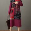 Folk Style Print Patchwork Dresses - Image 6