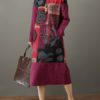 Folk Style Print Patchwork Dresses - Image 7
