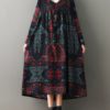 Folk Style Print Vintage Dresses