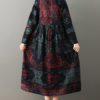 Folk Style Print Vintage Dresses - Image 3