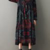 Folk Style Print Vintage Dresses - Image 4
