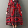 Folk Style Print Vintage Dresses - Image 6