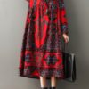 Folk Style Print Vintage Dresses - Image 7
