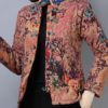 Frog Button Floral Print Vintage Coat - Image 3