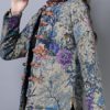 Frog Button Floral Print Vintage Coat - Image 4