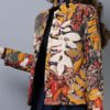 Frog Button Floral Print Vintage Coat - Image 5
