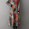 Geometric Print Patchwork Vintage Dress