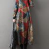 Geometric Print Patchwork Vintage Dress - Image 4