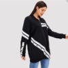 Striped Long Sweatshirt Autumn Casual Campus Women Sweatshirts
