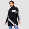 Striped Long Sweatshirt Autumn Casual Campus Women Sweatshirts - Image 5