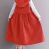 Hooded Women Corduroy Vintage Dress - Image 2