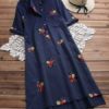 Irregular Embroidered Vintage Dresses