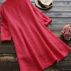 Irregular Hem Long Sleeve Button Blouse - Image 2