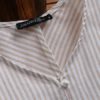 Irregular Loose Stripe V Neck Blouse - Image 5