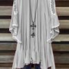 Lace Patchwork Irregular Hem Blouse