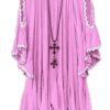 Lace Patchwork Irregular Hem Blouse - Image 7