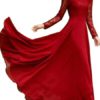 Lace chiffon maxi prom dresses