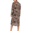 Leopard  Printed  Shirt Split Midi Dress - Image 2