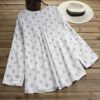 Long Adjustable Sleeve Vintage Blouse - Image 4