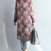Long Sleeve Buttons Floral Shirt Dress - Image 2