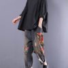 Long Sleeve Crewneck Plaid Loose Blouse - Image 8
