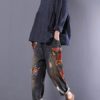 Long Sleeve Crewneck Plaid Loose Blouse - Image 9