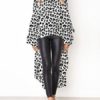Long Sleeve Irregular Hem Blouse - Image 3
