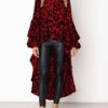 Long Sleeve Irregular Hem Blouse - Image 4