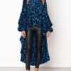 Long Sleeve Irregular Hem Blouse - Image 5