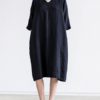 Loose V-Neck 3/4 Sleeve Dress with Pockets - Image 4