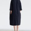 Loose V-Neck 3/4 Sleeve Dress with Pockets - Image 6