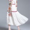 Loose white women maxi dresses - Image 2