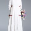 Loose white women maxi dresses - Image 5