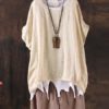O-Neck Irregular Hem T-shirt - Image 4