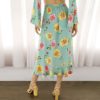 Pastel Green Ruffle Wrap Hem Floral Skirts - Image 4