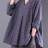 Plaid Long Sleeve Vintage Blouse