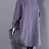 Plaid Long Sleeve Vintage Blouse - Image 2