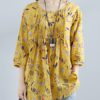 Pleated Three Quarter Sleeve Blouse - Image 6