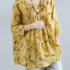 Pleated Three Quarter Sleeve Blouse - Image 7
