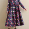Pockets Floral Print Vintage Dress - Image 5