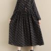 Pockets Floral Print Vintage Dress - Image 9