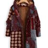 Polka Dot Thick Hooded Long Coat