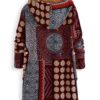 Polka Dot Thick Hooded Long Coat - Image 3