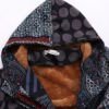 Polka Dot Thick Hooded Long Coat - Image 6