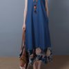 Print Patchwork Sleeveless Vintage Dresses